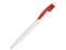 Оптом Ручка шариковая пластиковая Какаду, белая / красная для нанесения логотипа или надписи Ручка шариковая пластиковая Какаду, белая / красная фото