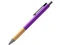 Ручка шариковая металлическая с бамбуковой вставкой Penta, фиолетовая фото