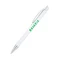 Ручка шариковая металлическая Bright, белая / зеленая фото