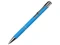 Ручка шариковая металлическая Legend Gum, soft touch, голубая фото