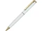 Ручка шариковая металлическая Lettertone Monarch Gold, белая / золотистая фото