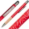 Ручка шариковая металлическая со стилусом B1 Factor Grip, красная фото