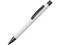 Ручка шариковая металлическая Tender, soft-touch, белая/ темно-серая фото