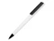 Ручка шариковая пластиковая C1, soft-touch, белая / черная фото