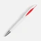 Оптом Ручка шариковая пластиковая Nave, белая / красная для нанесения логотипа или надписи Ручка шариковая пластиковая Nave, белая / красная фото