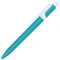 Ручка шариковая пластиковая Ravena Color, бирюзовая / белая фото