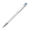 Ручка шариковая пластиковая Maxema View, soft touch, белая / серебристая фото
