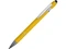 Ручка-стилус металлическая Sway, soft-touch, желтая/ серебристая фото