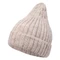 Шапка-бини вязаная «Насвязи», бежевая фото