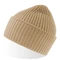 Шапка рельефной вязки с отворотом Atlantis Oak, бежевая фото