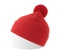 Шапка вязаная двойная c помпоном Atlantis Wind-S, красная фото