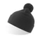 Шапка вязаная двойная c помпоном Atlantis Wind-S, темно-серая фото