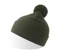 Шапка вязаная двойная c помпоном Atlantis Wind-S, темно-зеленая фото