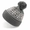 Шапка вязаная с снежинками и помпоном Atlantis Flake, темно-серая фото