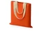 Шоппер хлопковый с парусиновыми ручками Steady, 260 г/м2, оранжевый фото