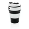 Оптом Складная силиконовая термокружка, чёрно-белая для нанесения логотипа или надписи Складная силиконовая термокружка, чёрно-белая фото