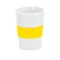 Стакан керамический Nelo, белый / желтый фото