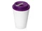 Стакан с двойными стенками пластиковый Take away, белый / фиолетовый фото