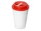 Стакан с двойными стенками пластиковый Take away, белый / красный фото