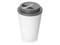 Стакан с двойными стенками пластиковый Take away, белый / серая фото