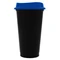 Стакан с крышкой Color Cap Black, 450 мл, черный / синий фото