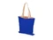Сумка для шопинга хлопковая Twin, 180 г/м2, синяя/ бежевая фото