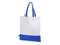 Сумка-шоппер из переработанного полиэстера Reviver, белая / синяя фото