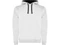 Толстовка мужская с капюшоном Roly Urban, белая / черная фото