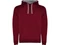 Толстовка мужская с капюшоном Roly Urban, бордовая / серая фото