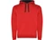 Толстовка мужская с капюшоном Roly Urban, красная / черная фото