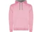 Толстовка мужская с капюшоном Roly Urban, розовая / серая фото