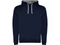 Толстовка мужская с капюшоном Roly Urban, темно-синяя / серая фото