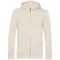Толстовка на молнии с капюшоном унисекс B&C BNC Organic, молочно-белая фото