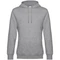 Толстовка с капюшоном унисекс King, серая фото