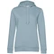 Толстовка с капюшоном женская B&C BNC Organic, серо-голубая фото