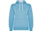 Толстовка с капюшоном женская Roly Urban, голубая / белая фото