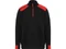 Толстовка с воротом на молнии мужская Roly Maverick, черная / красная фото