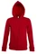 Толстовка на молнии с капюшоном женская Sol's Seven Women, красная фото