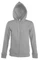 Толстовка на молнии с капюшоном женская Sol's Seven Women, серый меланж фото