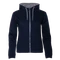 Толстовка женская с капюшоном на молнии Stan 19, 320 гр/м2, темно-синяя / серая фото