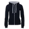 Толстовка женская с капюшоном на молнии Stan 61W, футер без начеса, темно-синяя фото