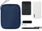 Тревел-набор с флешкой, повербанком и ручкой, черный / синий фото