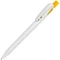Оптом Ручка шариковая пластиковая Lecce Pen Twin White, белая / темно-желтая для нанесения логотипа или надписи Ручка шариковая пластиковая Lecce Pen Twin White, белая / темно-желтая фото