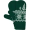 Варежки Teplo Elnik, зеленые / белые фото