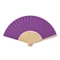 Оптом Веер бамбуковый, бежевый / фиолетовый для нанесения логотипа или надписи Веер бамбуковый, бежевый / фиолетовый фото