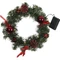 Венок еловый Decorage, 30 см, 10 LED ламп, зеленый / красный фото