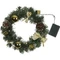 Венок еловый Decorage, 30 см, 10 LED ламп, зеленый / золотой фото