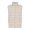 Жилет стеганый мужской из переработанного полиэстера Iqoniq Meru, 70 гр/м2, бежевый фото