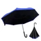 Зонт-трость наоборот Shifter, черный / синий фото