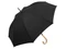 Зонт-трость полуавтоматический с деревянной ручкой и куполом из переработанного пластика Fare Okobrella, черный фото